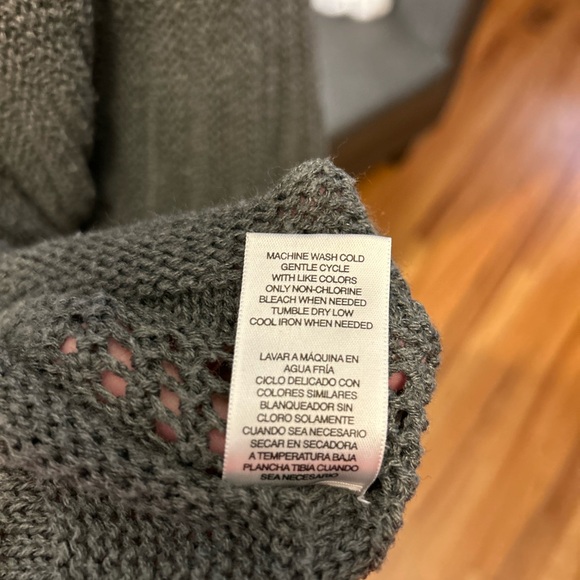 Grey shawl long sweater L - Picture 5 of 7